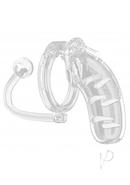 Mancage Model 11 Chastity Cage With Plug 4.5in - Clear